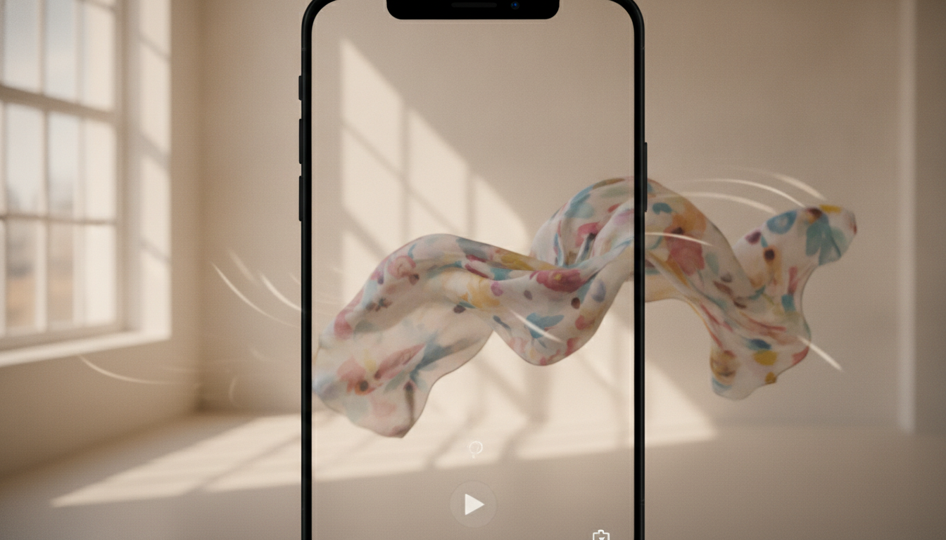 Product photo transforming into a vertical Reel-style video concept