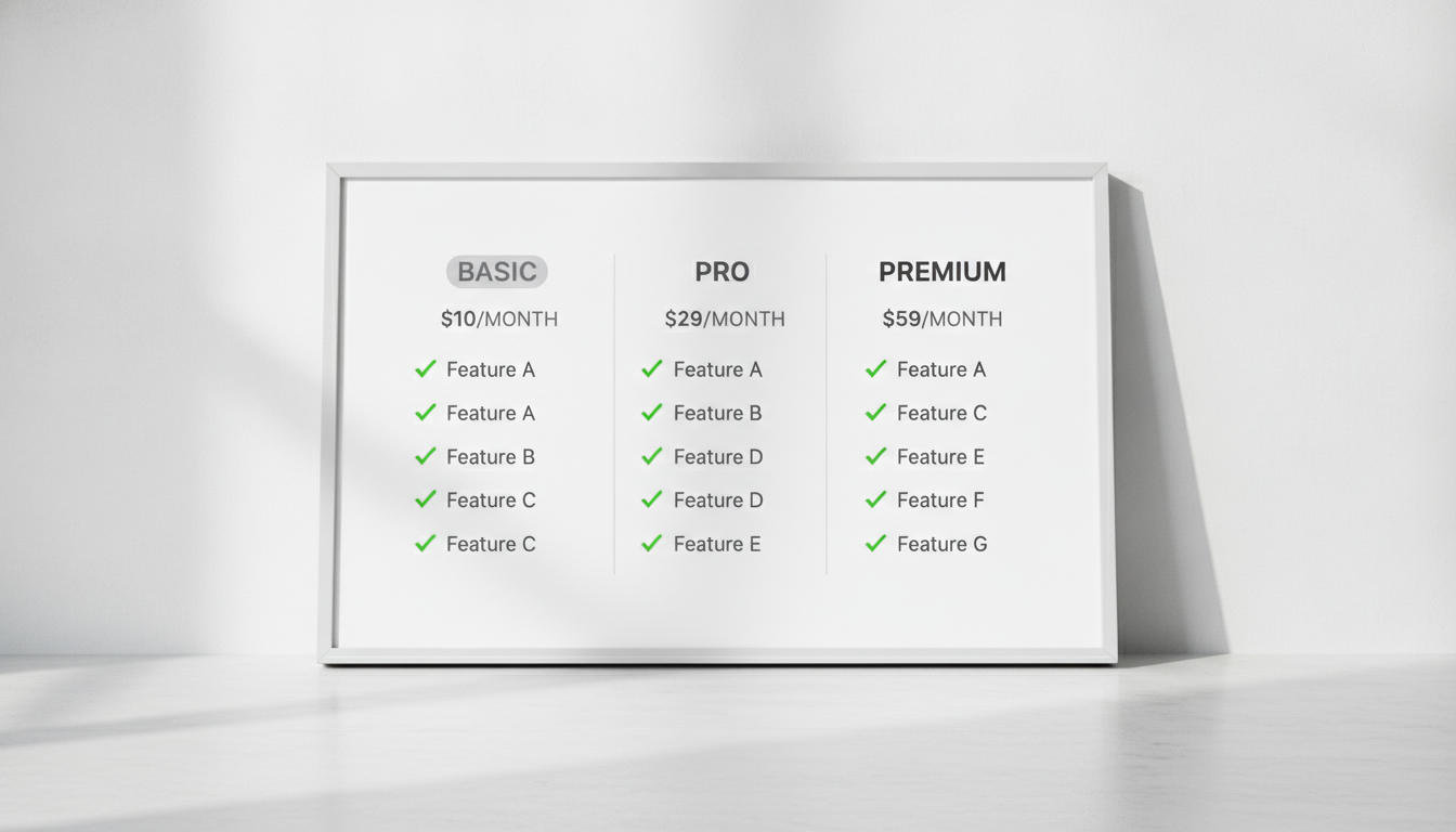 Clean pricing comparison infographic for social media scheduling tools