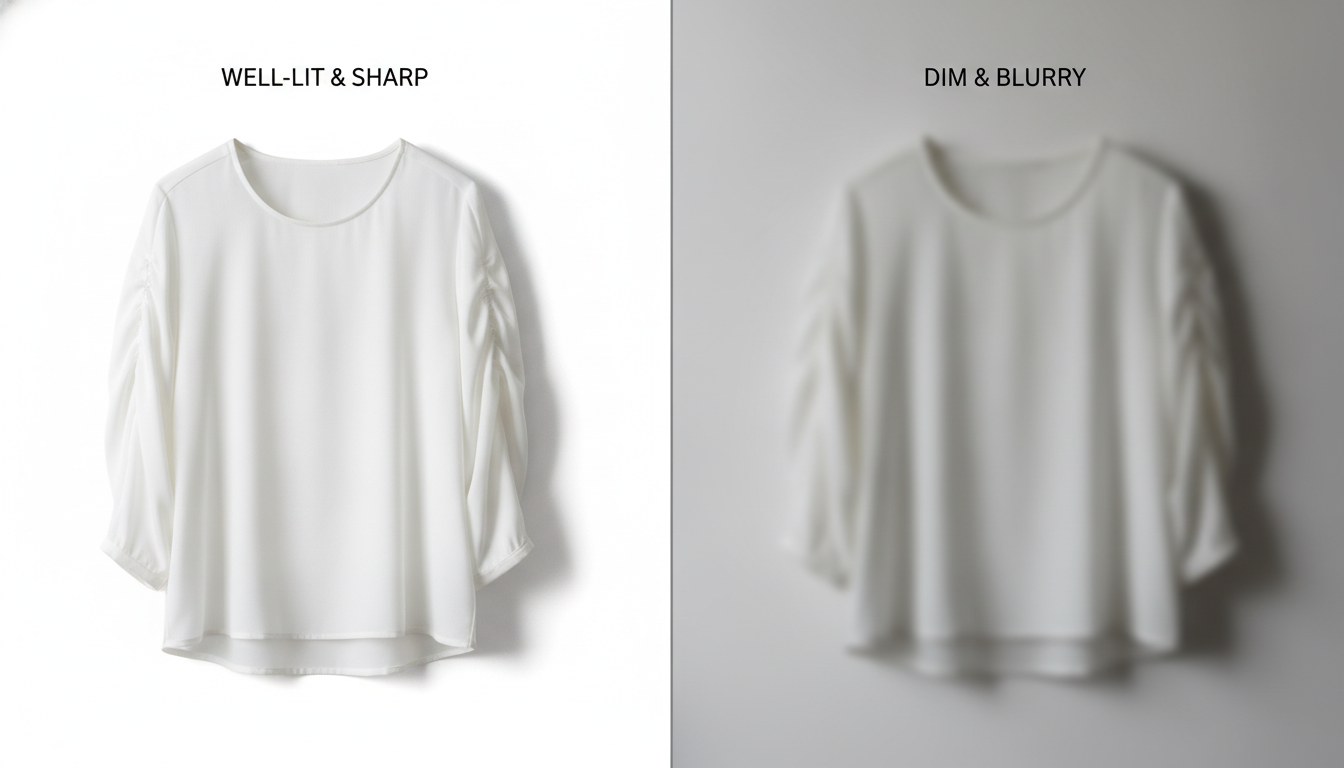 Comparison of a good well-lit source photo versus a poor source photo